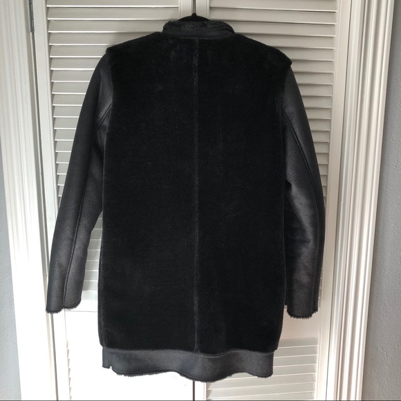 Zara Faux Fur Shearling Coat - Picture 10 of 12